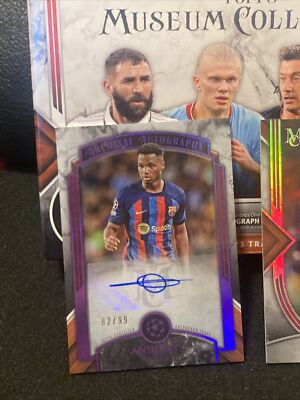 2) 2022-23 TOPPS MUSEUM CHAMPIONS LEAGUE ANSU FATI AUTO AUTOGRAPH