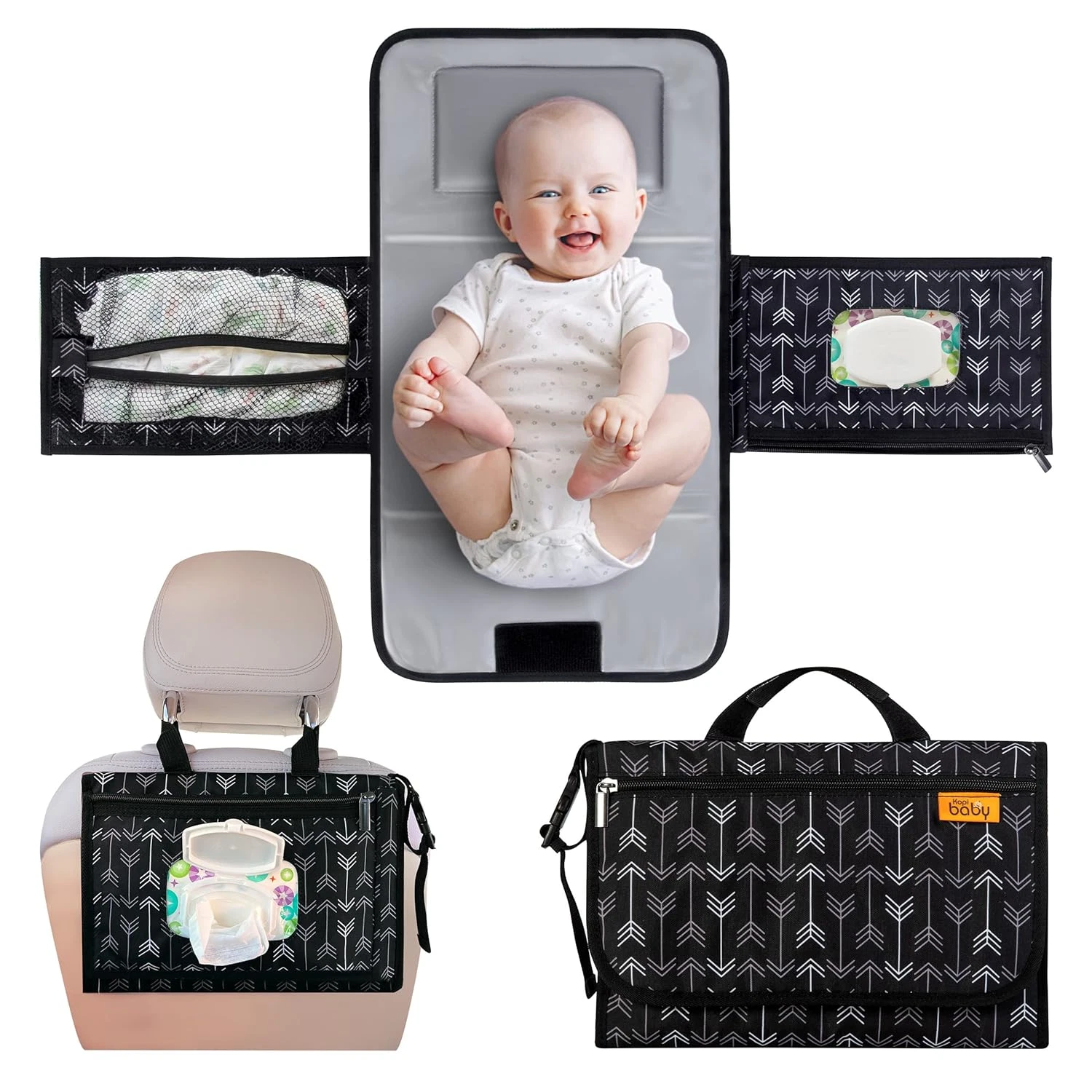 Portable Diaper Changing Pad - Baby Diaper Changer Travel Bag with Wipes Pocket
Opens in a new windo