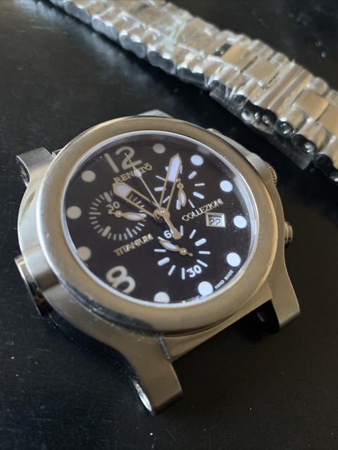 Renato T-Rex Watch Swiss ETA G10 Black Carbon Fiber Dial Gunmetal Gray | eBay