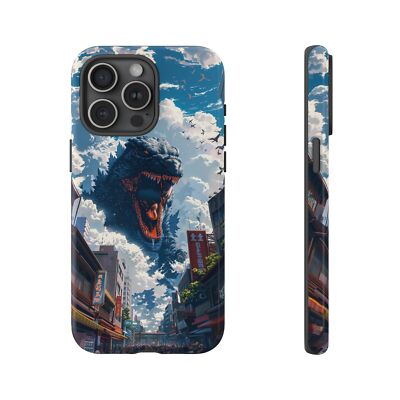 For iPhone, Galaxy, Pixel Phone Case Cover - Kaiju Monster Dino City Attack