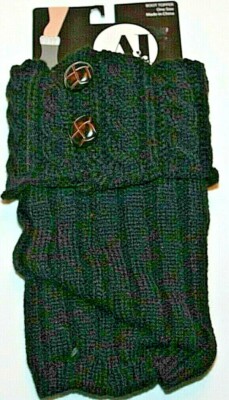 A&I Women's Black Acrylic Boot Topper    One Size 