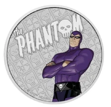 2023 tuvalu the phantom 1 oz .9999 silver Colorized coin in capsule