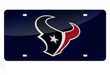 Houston Texans NFL Navy Laser Tag License Plate