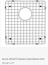 Karran USA GR-6015 15-1/4" L x 17" W Stainless Steel Basin Rack - Stainless