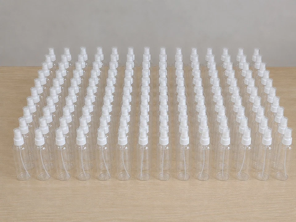 Lot 100 Flacon Vide Vaporisateur 100ml Atomiseur Spray Plastique  Voyage Avion - Photo 1/1