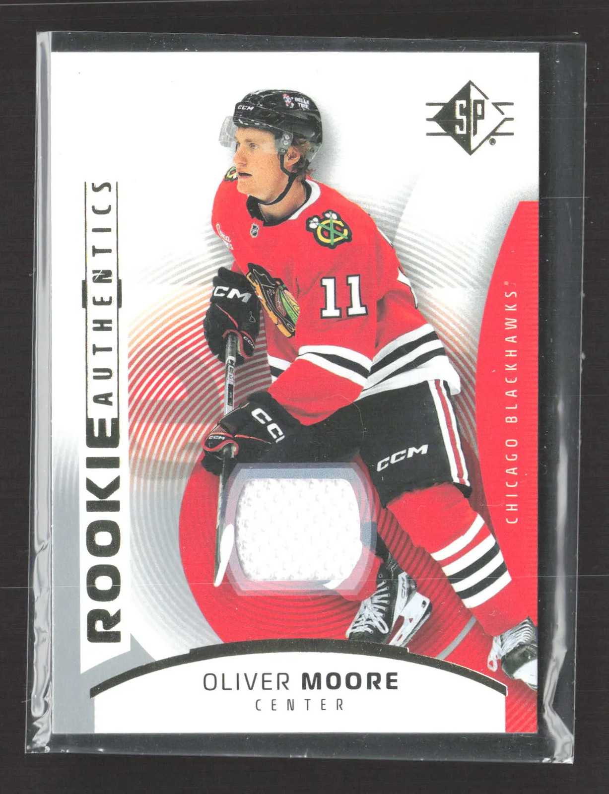2025 Upper Deck SP Hockey Rookie Authentics Oliver Moore #116 Memorabilia Jersey