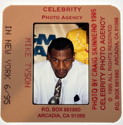 Original Mike Tyson Original Vintage Photo 35mm slide film transparency #594