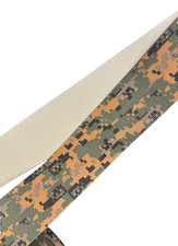3" Nylon Webbing Digital Woodlands Camo 17337 One Side Pattern 2 Yds USA
