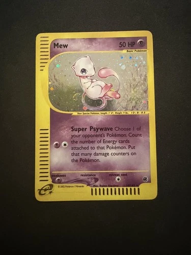 Mew 019/165 Expedition Base Set Holo Ultra Rare Pokemon TCG Nintendo SWIRL NM