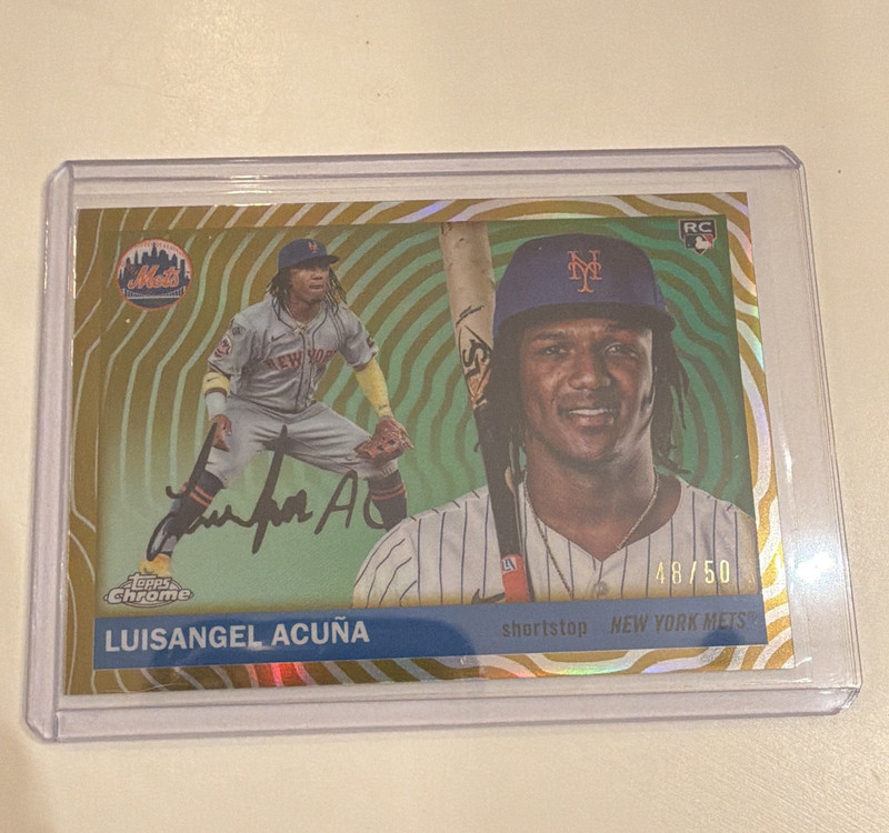Topps 2025 Chrome Platinum Baseball RC Luisangel Acuña /50 #253 New York Mets