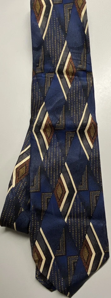 Corbata vintage Domani 100 % seda importada e impresa en Italia hecha en EE. UU. WPL 2831 Foto 2 de 3