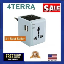 4TERRA RECYCLED Universal Travel International Power Adapter Worldwide usb