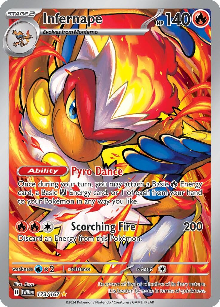 Infernape Holofoil Twilight Masquerade - 173/167 Illustration Rare NM