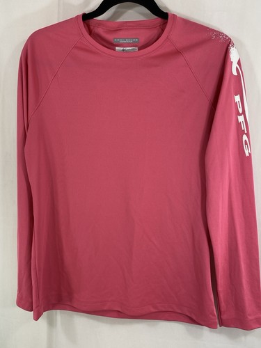 T-shirt Columbia Femme Manches Longues Vert Moyen - PFG Omni-Shade - Taille M - État Excellent