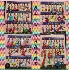 Bell Charms 1980s Vintage 5 Chains Rare 91 Charms Total Charms Collectors Album