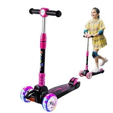 SULIVES KICK SCOOTER FOR KIDS & TODDLERS GIRLS OR BOYS - ROSE PINK