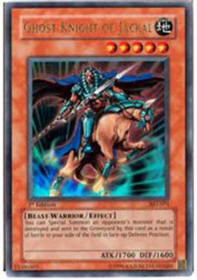 Yugioh! LP Ghost Knight of Jackal - AST-071 - Ultra Rare - 1st Edition Lightly P