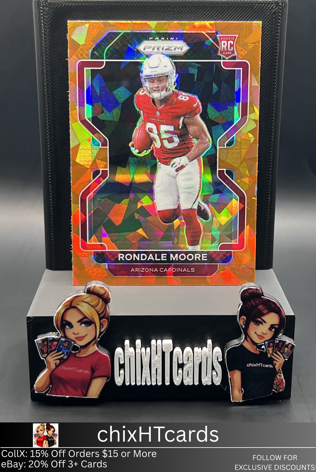 Rondale Moore 2021 Panini Prizm Orange Ice #347 RC Arizona Cardinals