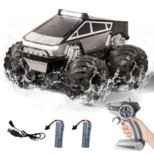 Amphibious Remote Control Car, 1:18 RC Off-Road Monster Truck Toys for Boys,4...