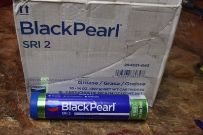 Chevron Black Pearl SRI 2 Grease Case of 10 - 14 Ounce Tubes NEW OLD STOCK F/S