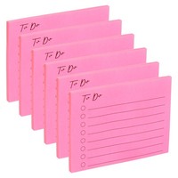 6 StüCk 4X3 Zoll To Do Liniert Haftnotizen, Pink, 50 Blatt/Block