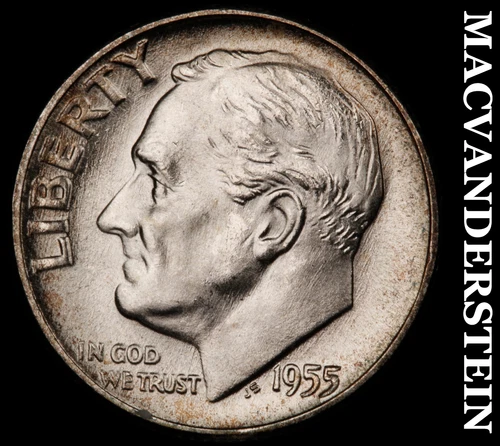 1955 Silver Roosevelt Dime - Choice Gem Brilliant Uncirculated  Lustrous  #G7143