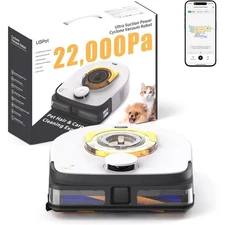 UBPET Robot Vacuum Cleaner 22000Pa Suction Smart Mapping LiDAR Pet Hair