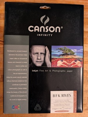 Canson Infinity BFK Rives Paper 310 gsm 8.5'' x 11'' 10 Sheets NEW & SEALED