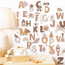 Alphabet Stickers Boho, ABC Wall Decals Kids, Nursery ABC Wall D cor Sticke