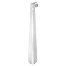 Shoe Horn 11.8" Metal Curved Handle Shoe Helper Shoehorns Silver