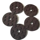 Lot of 5 LEGO Dark Brown 4x4 Round Plate with Hole 60474 Parts Pieces NEW