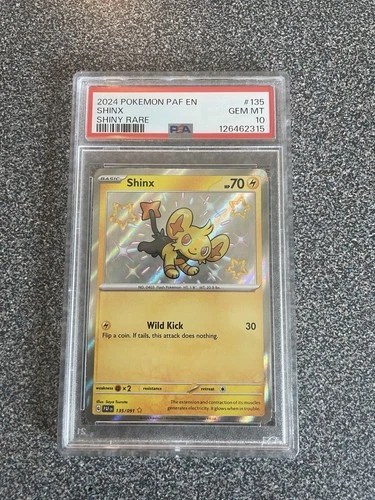 2024 Pokemon Scarlet and Violet Paldean Fates Shinx #135 PSA 10