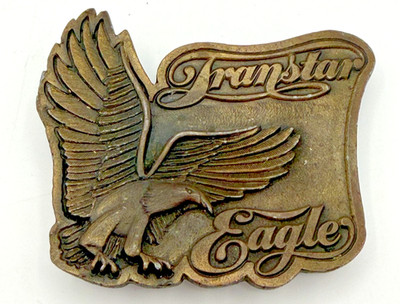 Vintage Transtar Eagle Brass Belt Buckle American Eagle 1970s