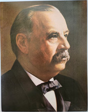 President Grover Cleveland Vintage 1972 Portrait Print 11X14 Biography On Back