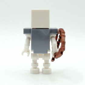 LEGO Minecraft Skeleton Flat Silver Armor Figure - With Bow- Genuine
