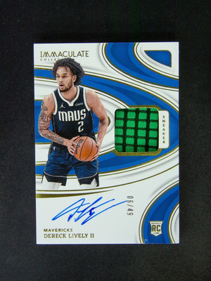 2023-24 Panini Immaculate Dereck Lively II RC Rookie Sneaker Auto