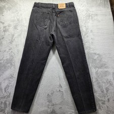Vintage Levis 550 Jeans Mens 38x34 Black Relaxed Fit Tapered Leg Made USA 90s