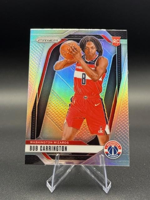 2024-25 Panini Prizm #244 Bub Carrington Prizms Silver Rookie RC Wizards