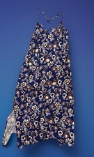 Gap Summer Strappy Sun Dress Medium Petite Flowy Below Knee