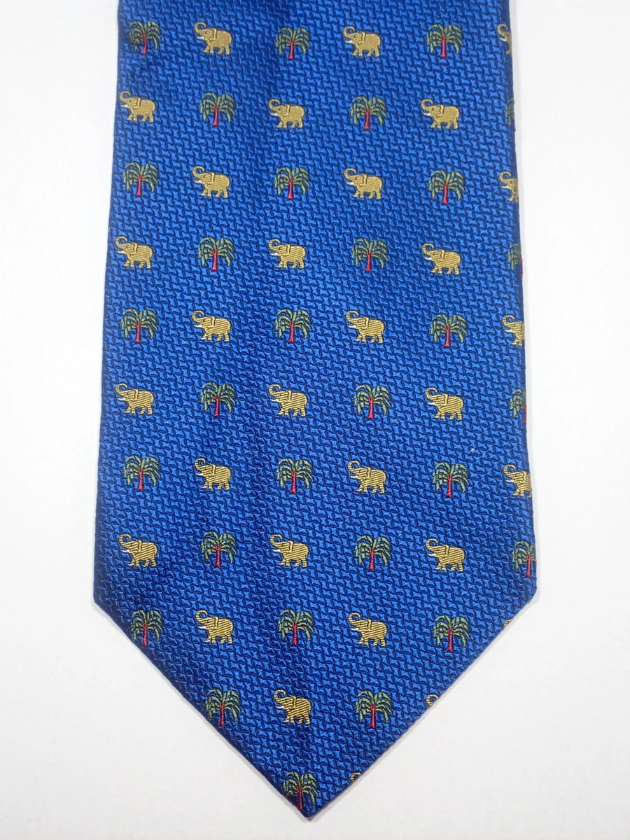 Cravate Vintage Jim Thompson 100% Soie - Motif Multicolore - Longueur 145 Cm - Occasion