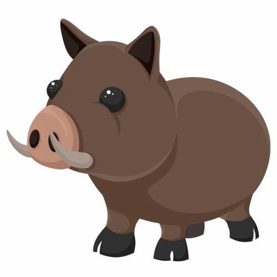 ADOPT ME!  NEON  RIDE WILD BOAR. *VERY OLD PET*