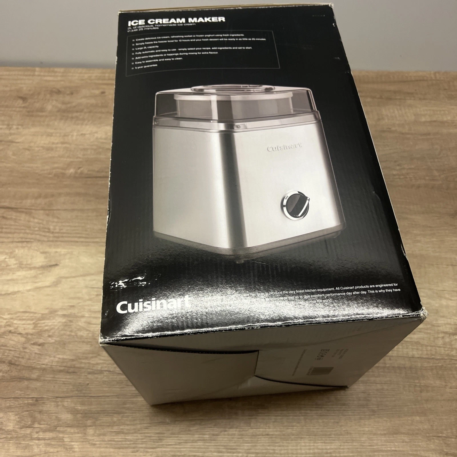 Cuisinart ICE30BCU Ice Cream Maker sorbet yoghurt - Silver unused
Opens in a new window or tab