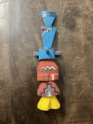 Indianer geschnitzte Holz Kachina Puppe Hopi Navajo Vintage