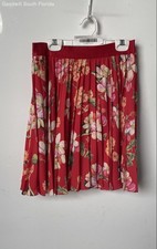 Express Womens Multicolor Floral Pleated Front Pull-On A-Line Skirt Size S/P