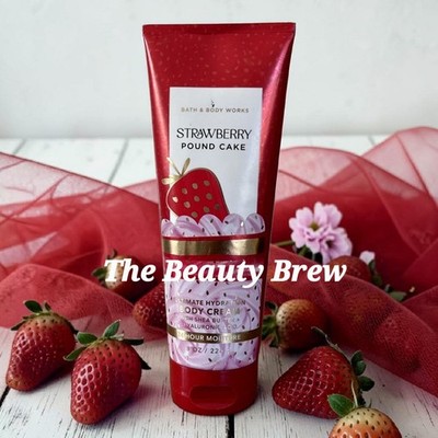 Bath and Body Works Strawberry Pound Cake Ultimate Hydration Body Cream 8 Fl Oz