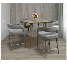 Cole 5 Piece Gathering Set With Counter Table And 4 Galway Grey Counter Chairs