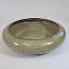 20thC Chinese Celadon Crackle Glazed Bowl 26cm