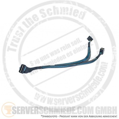 Dell R540 R550 PERC H750 SAS Kabel 1x SFF-8654 to 2x SFF-8643 winkel 0734K6