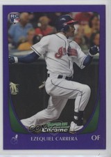 2011 Bowman Draft Chrome Retail Purple Refractor Ezequiel Carrera #15 fm0