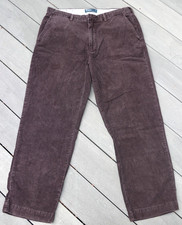 Vintage Polo Ralph Lauren Corduroy Pants Mens 35x30 Brown 100 Cotton Andrew